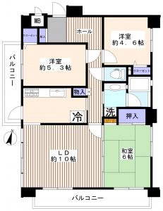 イトーピア百合ヶ丘壱番館の間取