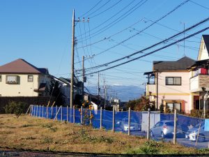 街並みと富士山