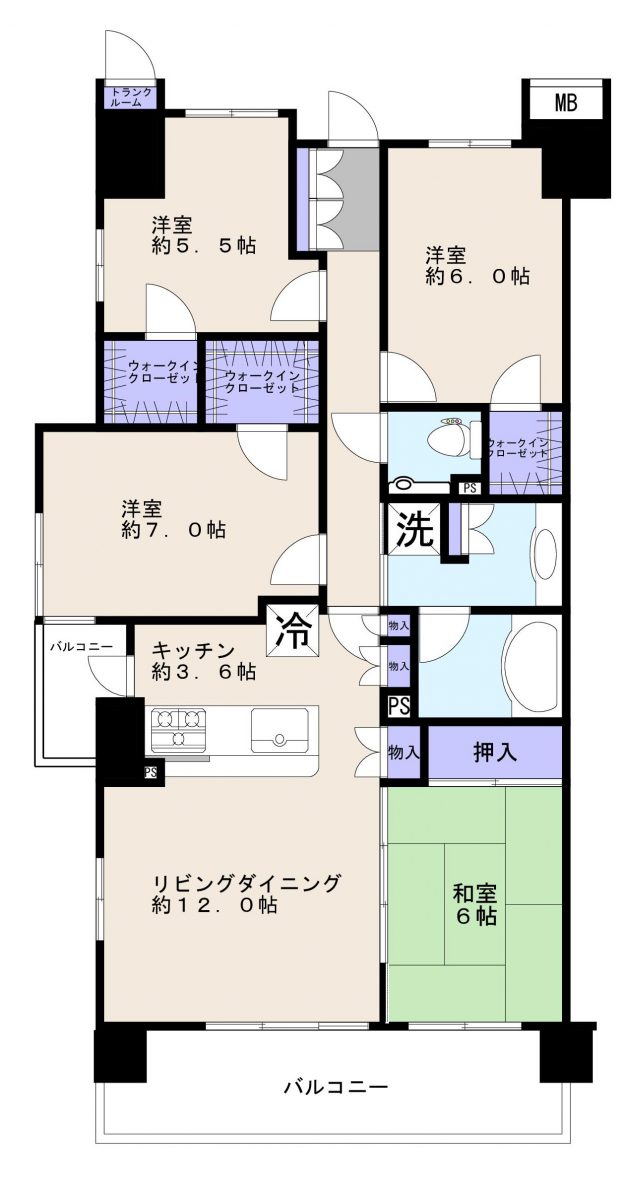 溝の口ガーデンアクアスの間取