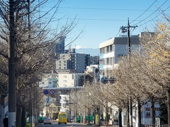 川崎市宮前区から見える富士山